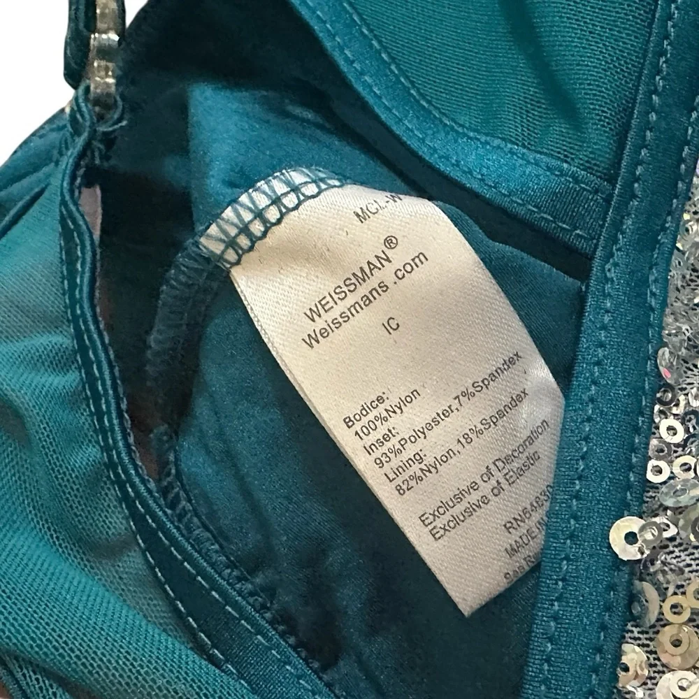 Weissman Teal and Silver Dance Costume